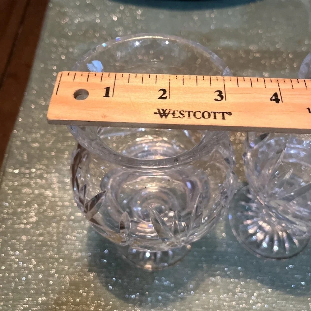 Made In Poland Julia 24% Hand Cut Lead Crystal Hurricane Candle~Set Of 2*